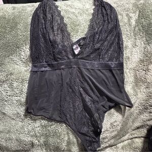 Frederick's of Hollywood Black Lace Chemise